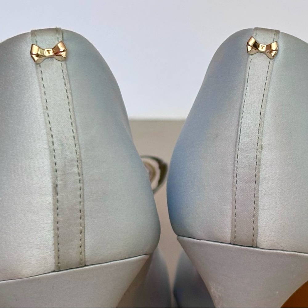 TED BAKER London Azeline Bow Court Shoes Rose Gold Closed Toe Stiletto Heels - Picture 15 of 15